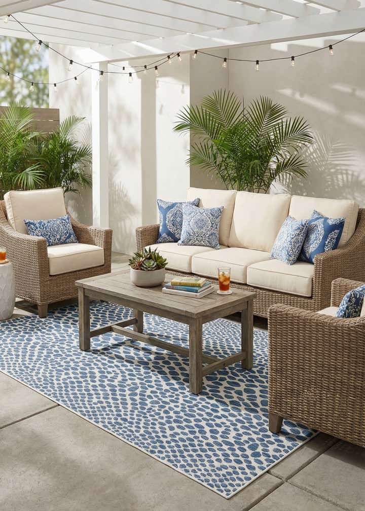 6' x 9' Easy-Clean Jill Zarin Cape Town Indoor / Outdoor Rug