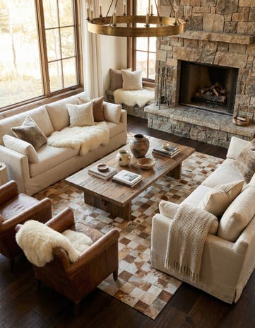 8' x 9' 11 Cowhide - Patchwork Rug