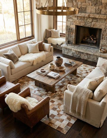 8' x 9' 11 Cowhide - Patchwork Rug