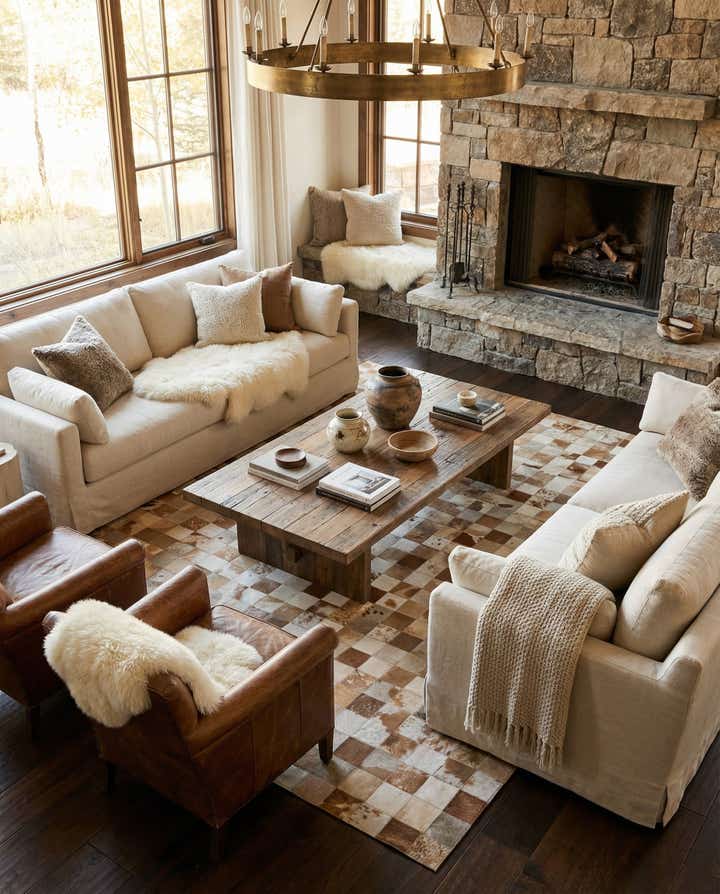 8' x 9' 11 Cowhide - Patchwork Rug
