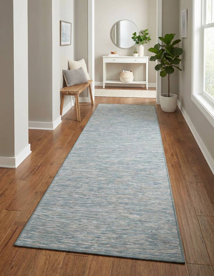 Detail image of 2' x 6'  Washable Solid Indoor / Outdoor Runner Rug