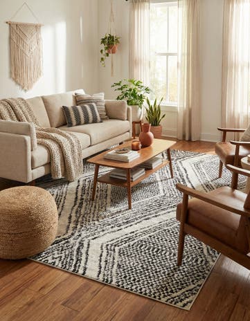 Black and White Tagine Rug