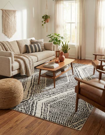 Black and White Tagine Rug
