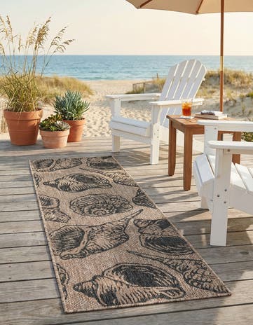 2' x 6' Easy-Clean Coastal Indoor / Outdoor Runner Rug
