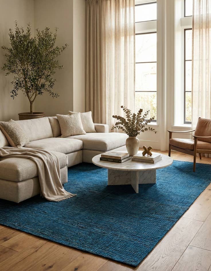 Detail image of  5' 8 x 9' 9  Hand Knotted Darya Wool Rug