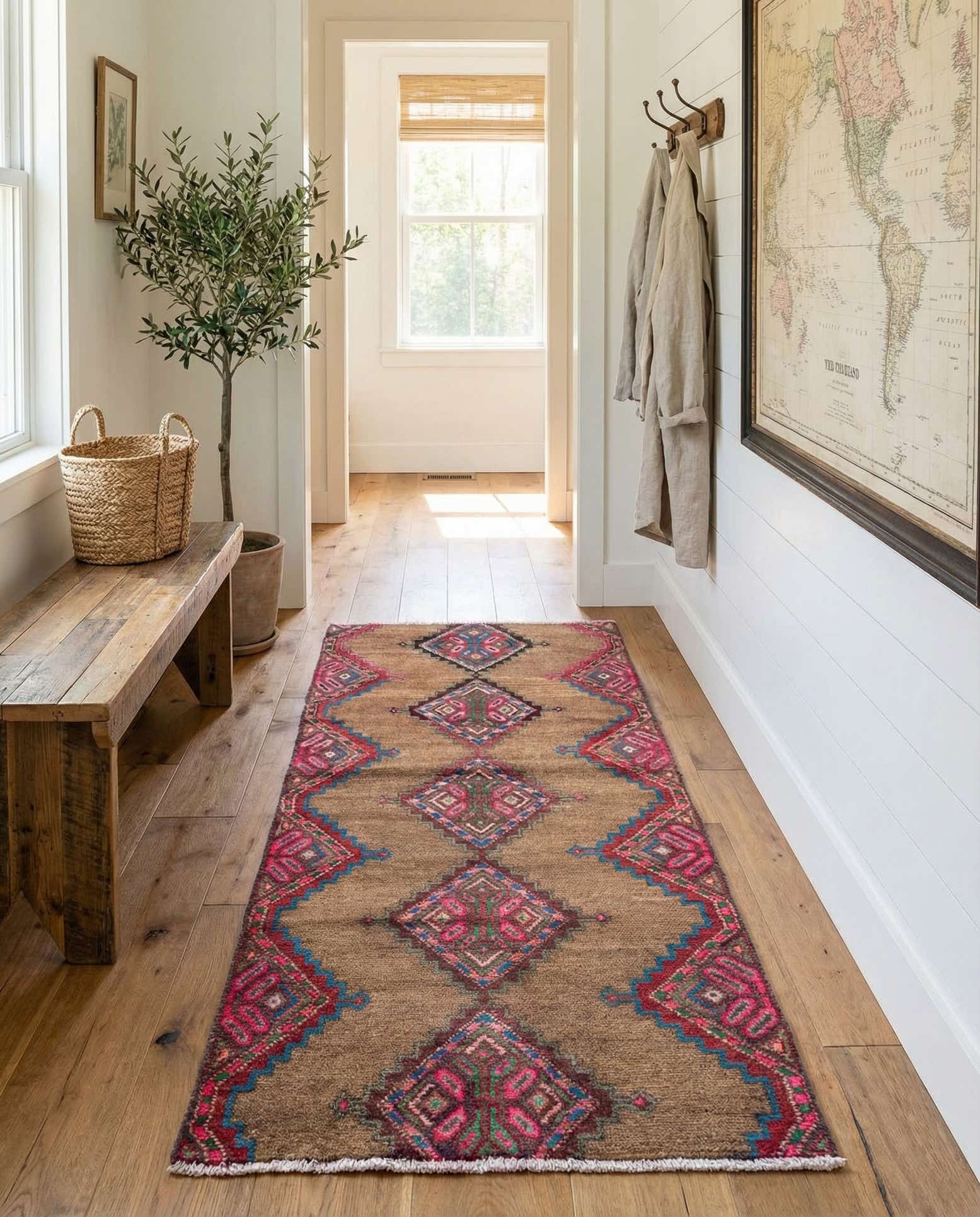2' 3 x 5' 4 Hand Knotted Ultra Vintage Persian Wool Runner Rug