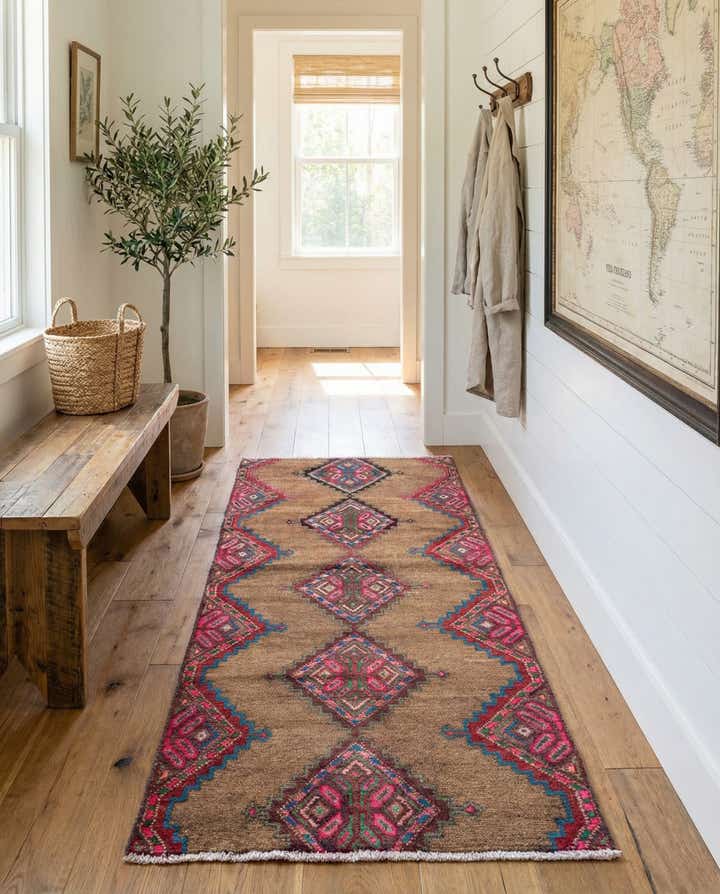 2' 3 x 5' 4 Hand Knotted Ultra Vintage Persian Wool Runner Rug