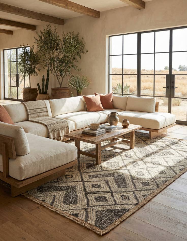 Detail image of 8' x 10' 2  Hand Knotted Darya Wool Rug