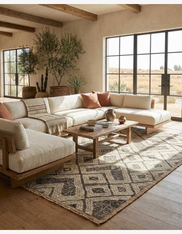 8' x 10' 2 Hand Knotted Darya Wool Rug