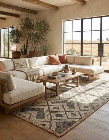 8' x 10' 2 Hand Knotted Darya Wool Rug