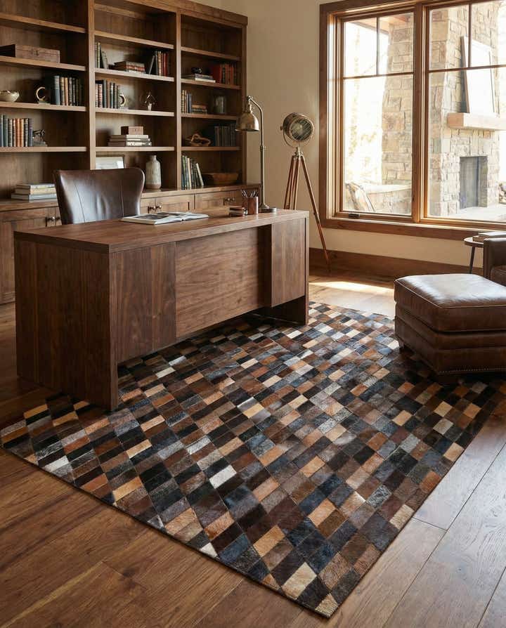 5' 1 x 7' 6 Cowhide Rug