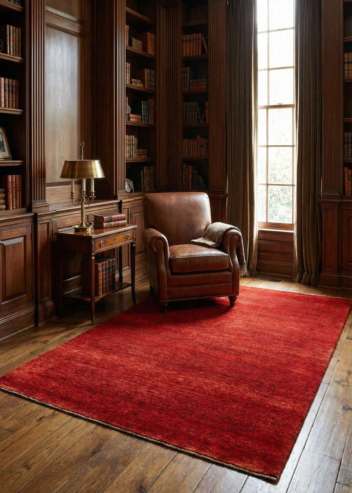 4' 10 x 6' 9 Hand Knotted Gabbeh Wool Rug