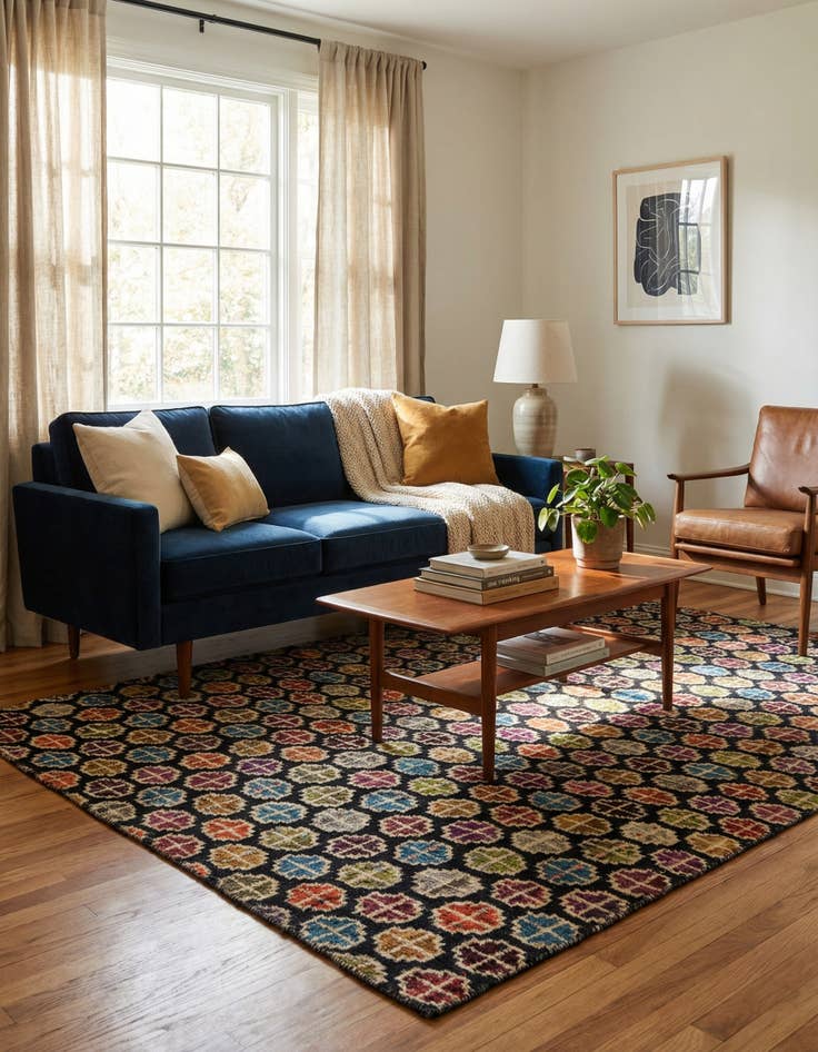 Detail image of 4' 9 x 6' 7  Hand Knotted Darya Wool Rug