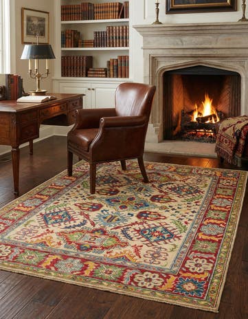 5' x 6' 8 Hand Knotted Kazak Rug