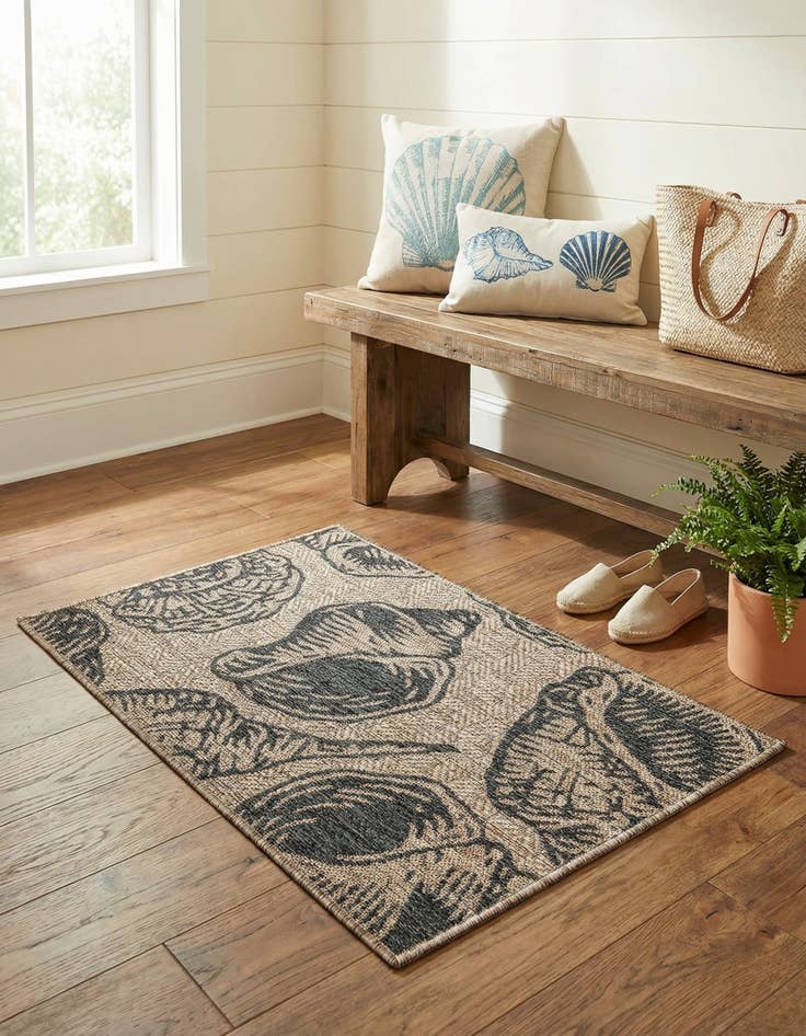 Detail image of  2' x 3'  Washable Coastal Indoor / Outdoor Rug