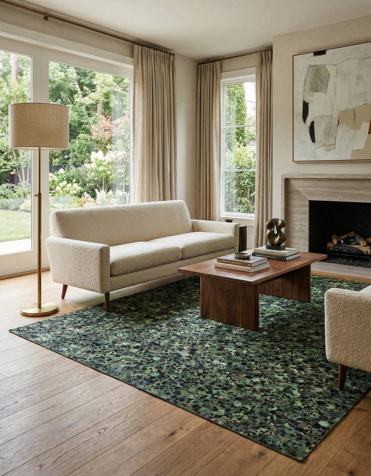 Detail image of 8' x 9' 9 Cowhide Stocks Rug