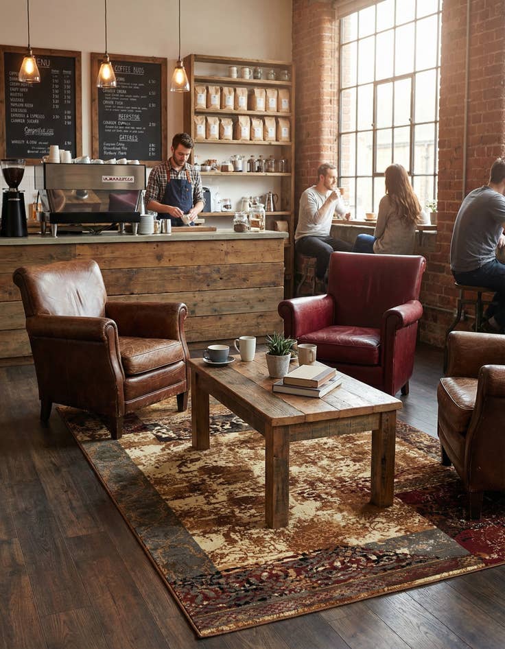 Detail image of 4' x 6' Coffee Shop Rug