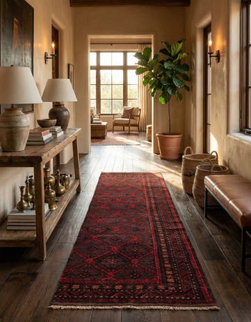 2' 9 x 9' 3 Balouch Wool Runner Rug