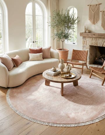 6' 7 x 6' 7 Hand Knotted Darya Wool Round Rug