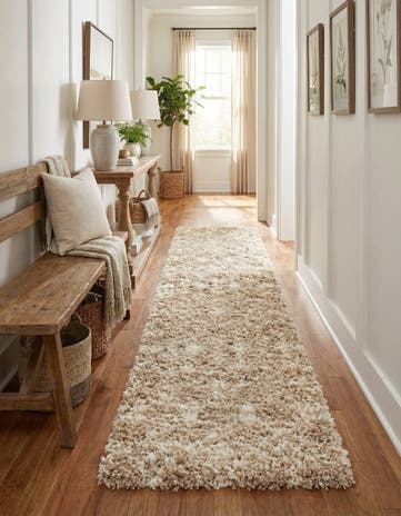 3' 3 x 16' 5 Moroccan Trellis Shag Runner Rug