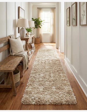 3' 3 x 16' 5 Moroccan Trellis Shag Runner Rug