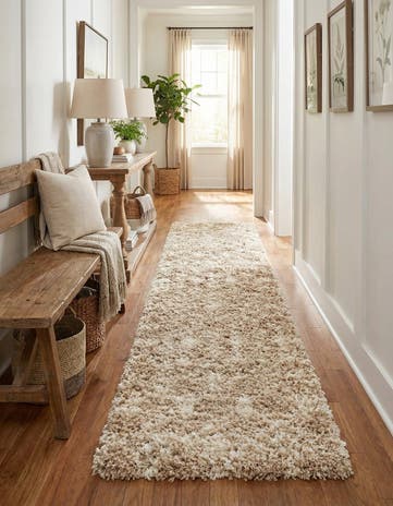 3' 3 x 16' 5 Moroccan Trellis Shag Runner Rug