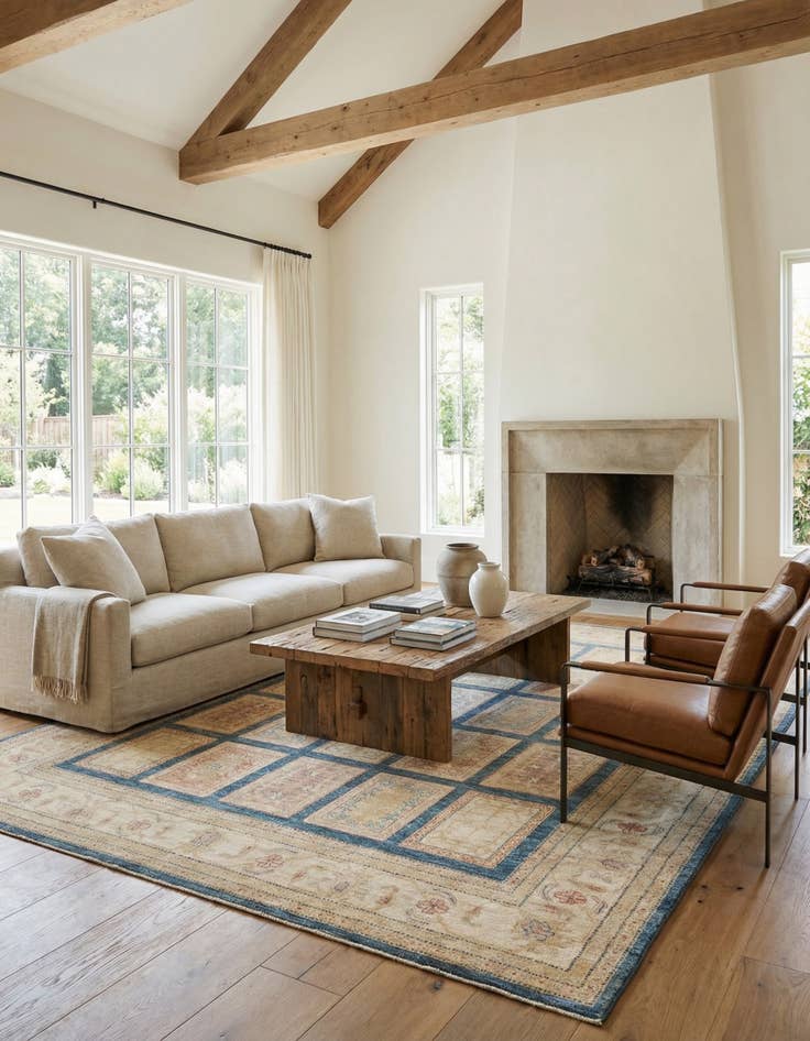 Detail image of 8' x 10' 5  Hand Knotted Ariana Ziegler Oriental Rug