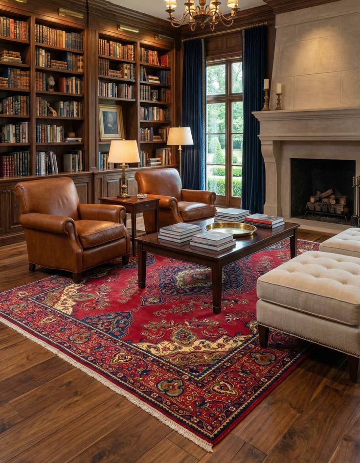 Detail image of 9' 6 x 13'  Hand Knotted Tabriz Persian Wool Rug