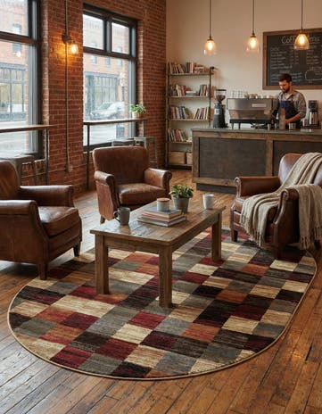 6' 1 x 9' Cafe Oval Rug