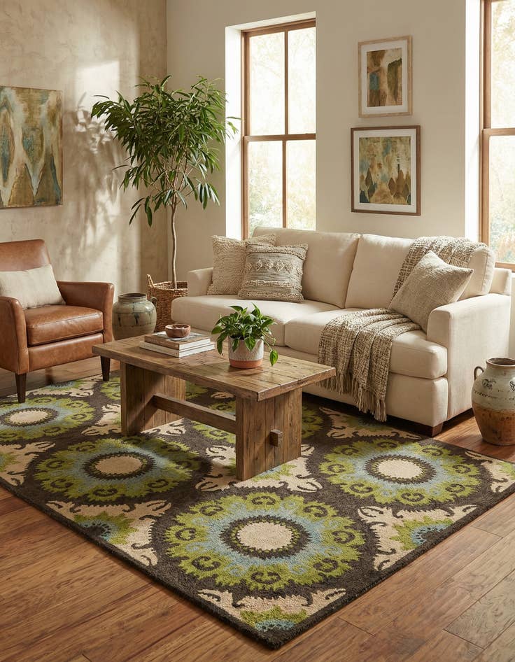 Detail image of 5' x 8' Luna Wool Rug