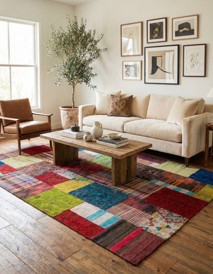 Detail image of  4' 2 x 6'  Hand Knotted Ultra Vintage Persian Wool Rug