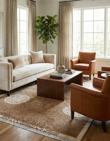 5' 7 x 8' 2 Hand Knotted Darya Wool Rug