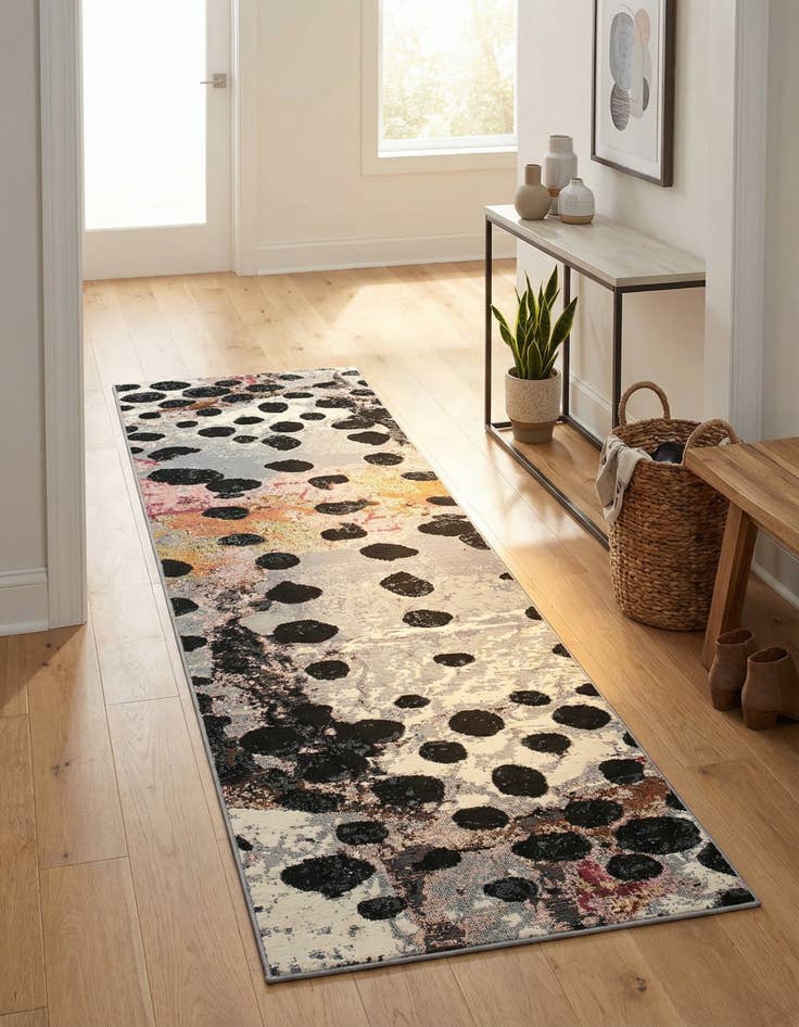 Detail image of 2' x 8'  Washable Modern Indoor / Outdoor Runner Rug
