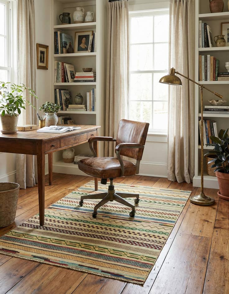 Detail image of 2' 9 x 3' 11  Hand Knotted Modern Ziegler Rug