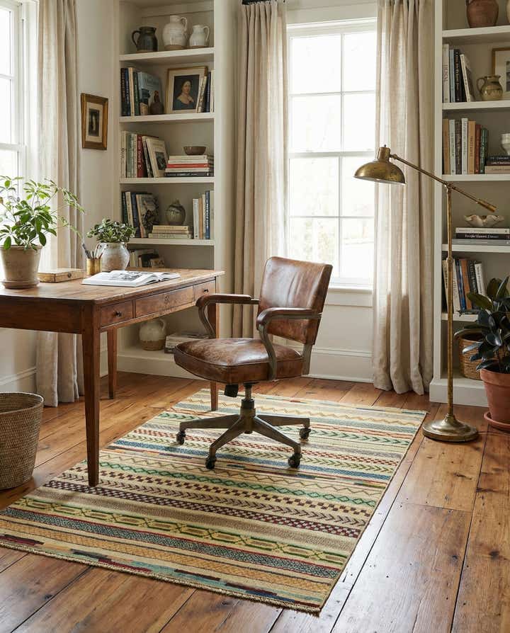 2' 9 x 3' 11 Hand Knotted Modern Ziegler Rug