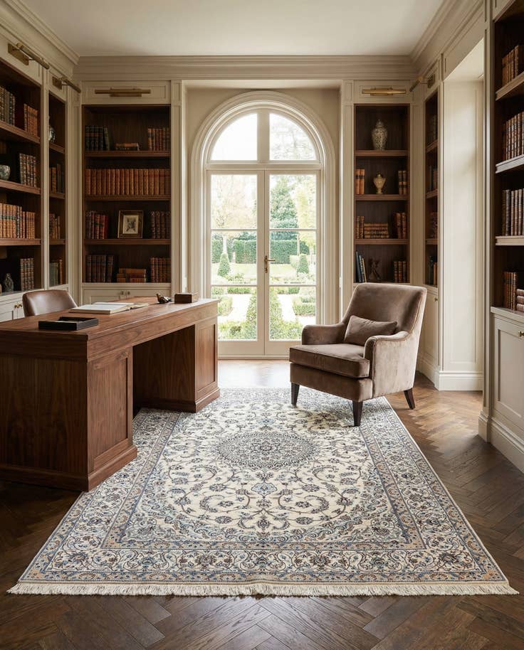 Detail image of 5' 1 x 7' 9 Hand Knotted Nain Rug