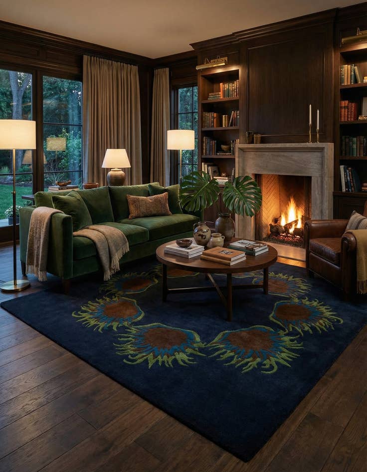 Detail image of 7' 7 x 7' 7 Luna Wool Square Rug