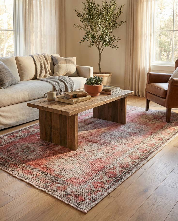 Detail image of 3' 9 x 6' 4 Hand Knotted Ultra Vintage Persian Wool Rug