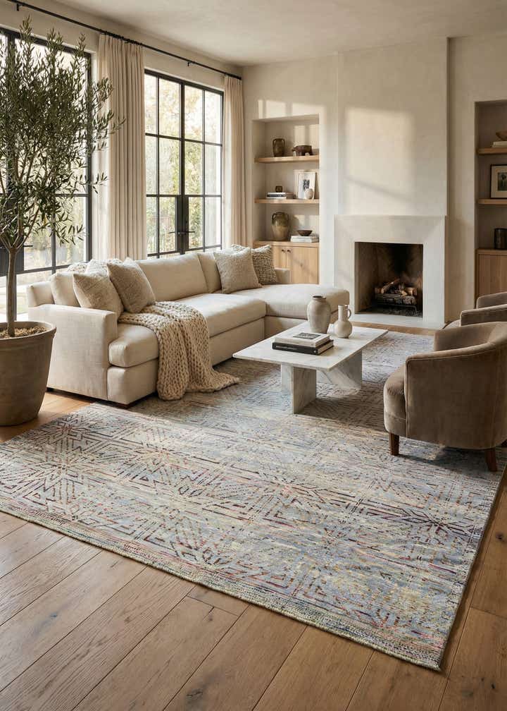 13' 2 x 15' 4 Hand Knotted Moroccan Wool Rug