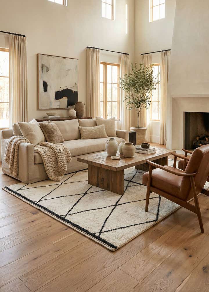 8' x 10' Hand Knotted Moroccan Wool Rug