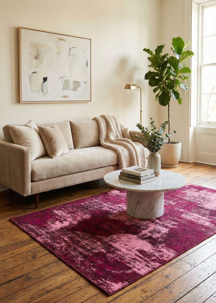 4' 7 x 7' 6 Hand Knotted Ultra Vintage Persian Wool Rug