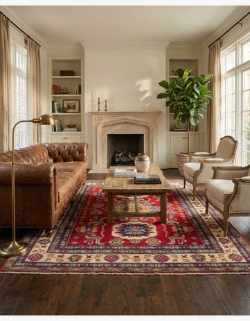5' x 6' 8 Hand Knotted Kazak Rug