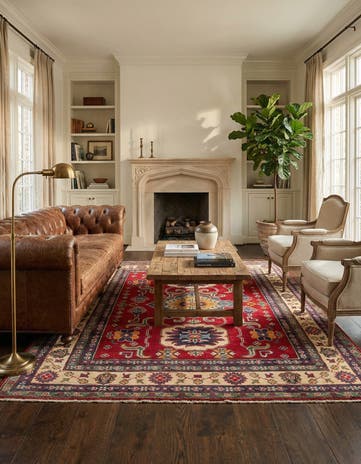 5' x 6' 8 Hand Knotted Kazak Rug