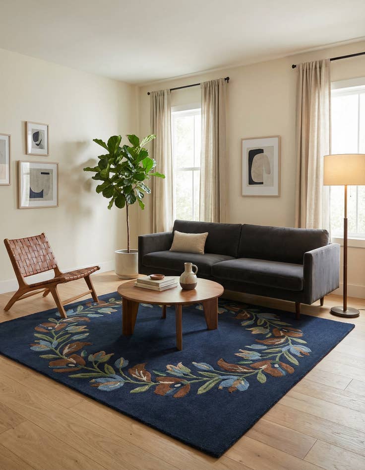 Detail image of 7' 6 x 7' 6 Luna Square Rug