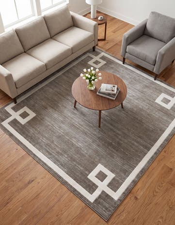 Jill Zarin Gray Uptown Lenox Hill Square Rug