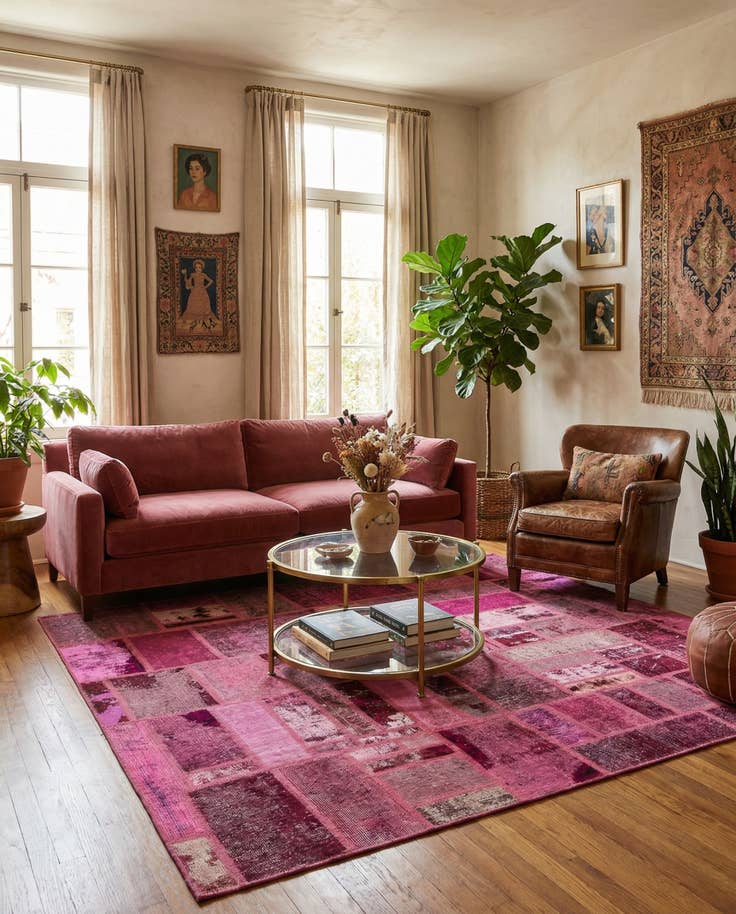 Detail image of 6' x 7' 9 Hand Knotted Ultra Vintage Persian Wool Rug