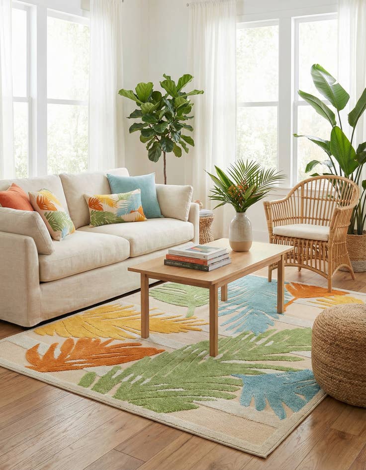 Detail image of 6' x 9'  Washable Aruba Indoor / Outdoor Rug