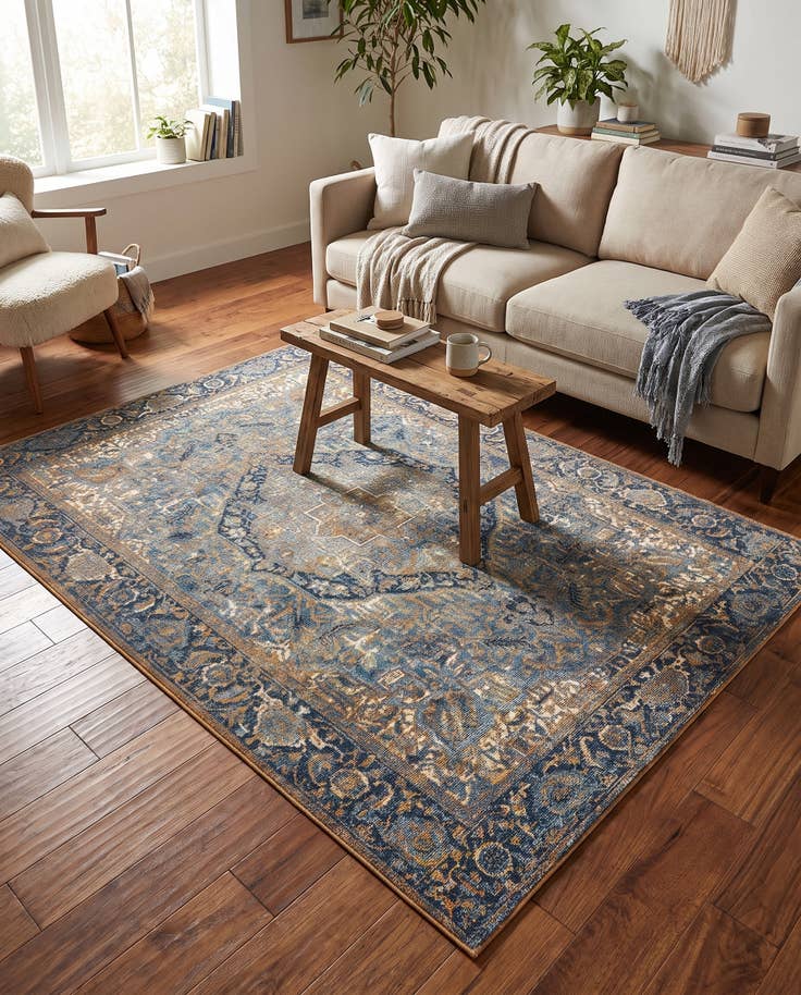 Detail image of 4' x 6' Easy-Clean Traditional Indoor / Outdoor Rug