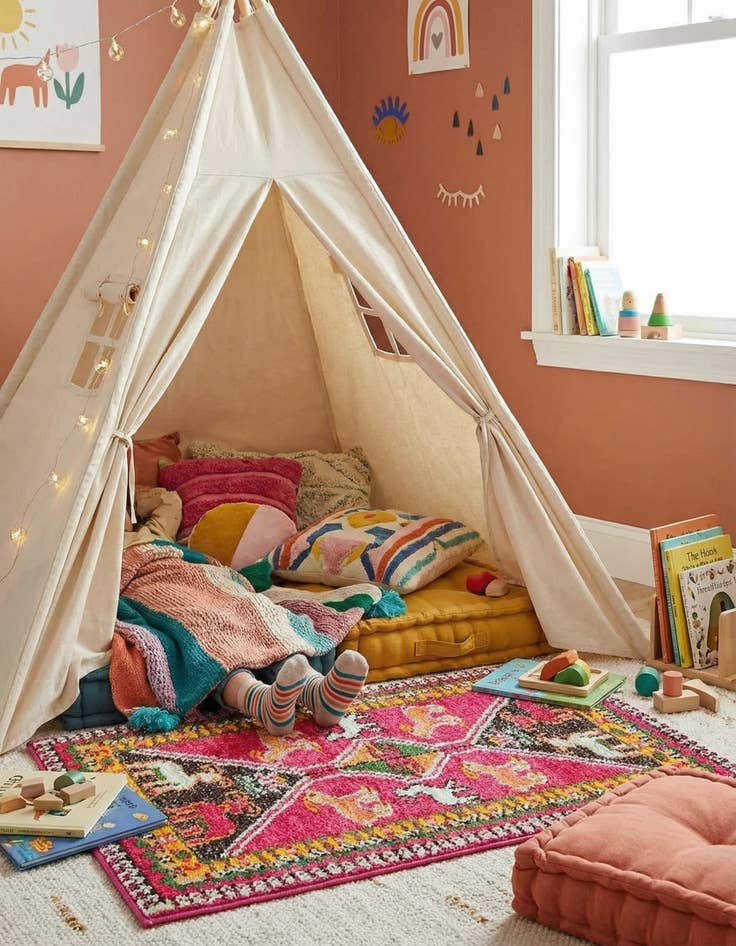 Detail image of 2' x 3'  Washable Santa Fe Rug