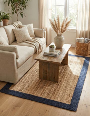 Natural Handmade Braided Jute Rug